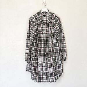 Torrid Pink Plaid Flannel Hooded Anorak Jacket Size 2 Plus Grunge Cozy Cabin